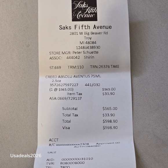 Creed Absolu Aventus Limited Edition Eau de Parfum 75ml 2.5oz Mens Fragrance - Picture 5 of 5